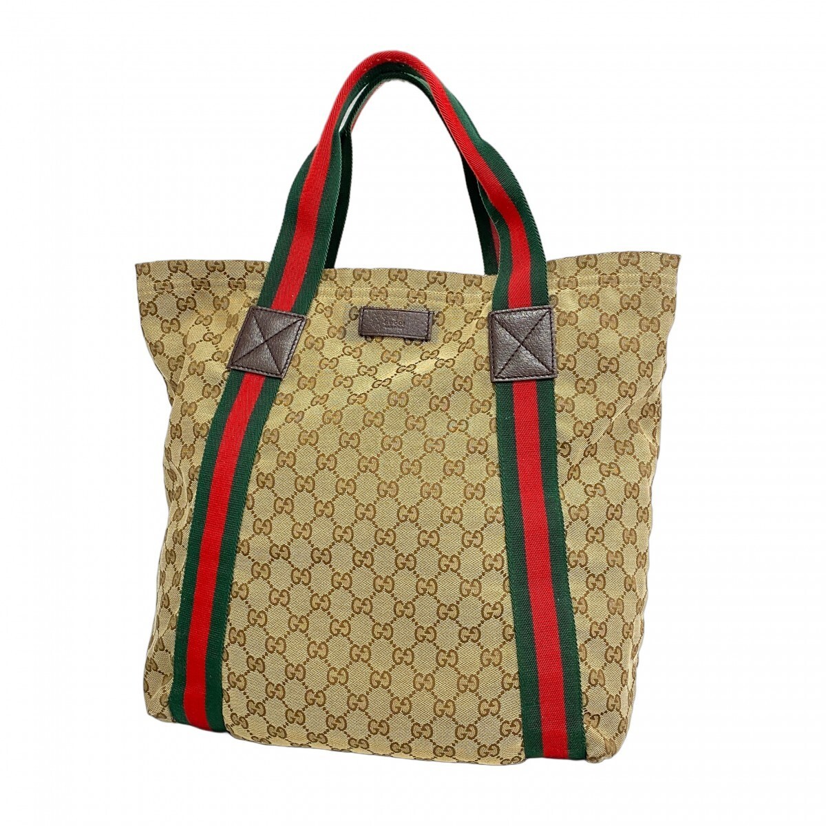 GUCCI GG Canvas Sherry Line Tote Bag in Brown 471613