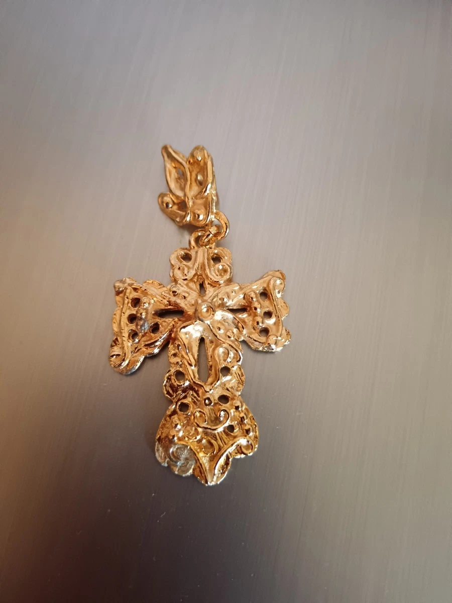 Icon Brand - Collier avec pendentif croix - Doré antique