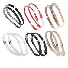 6 Pairs Rhinestone Detachable High Heel Shoe Straps Elastic Anti Loose Laces