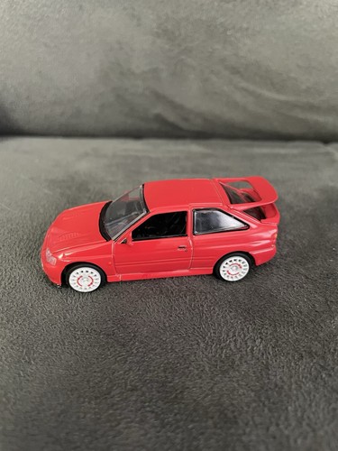 Greenlight 1/64 1995 Red Ford Escort RS Cosworth Custom White OZ Wheels - Picture 8 of 23