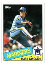 1985 Topps #625 MARK LANGSTON RC Rookie Card Seattle Mariners Baseball MLB NM. rookie card picture