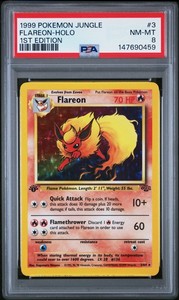 Pokémon TCG Flareon 1st Edition Jungle Holo 3/64
