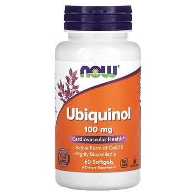 2 X Now Foods, Ubiquinol, 100 mg, 60 Softgels-Worldwide