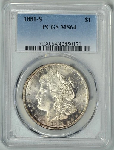 1881-S  PCGS  MS64  MORGAN DOLLAR  *  Outstanding for the Grade  *  #42850171