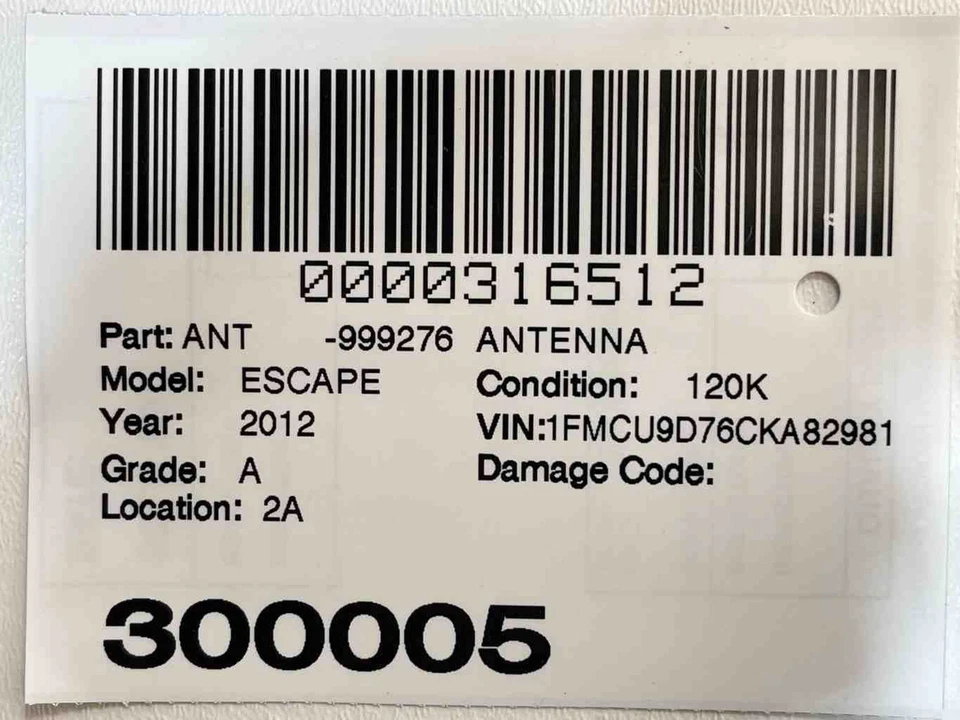 MÁSTIL ANTENA ESCAPE FORD 2009-2012 OEM Foto 3 de 3