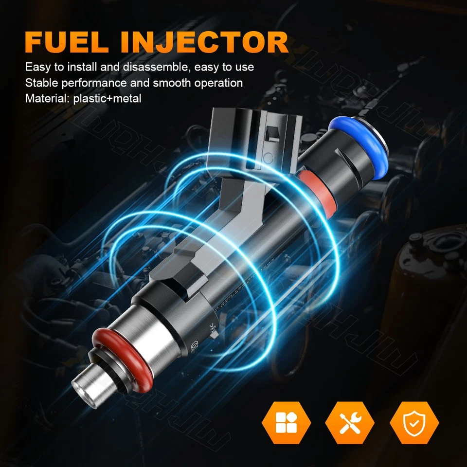 4 piezas de inyectores de combustible genuinos flujo compatible para 2006-2009 para Mercury Milan 2,3 L I4 Foto 2 de 4