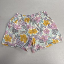 Cat And Jack Girls Size XL 14/16 Floral Print Shorts Cotton Knit Pull On EUC