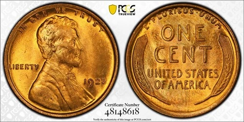 1923 P Lincoln Wheat Cent PCGS MS-64 RD
