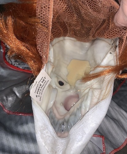COSTUME HALLOWEEN INCUBO CAPELLI ROSSI MASCHERA CLOWN ATTORCIGLIATO KILLER SPAVENTOSO A5 - Foto 12 di 18