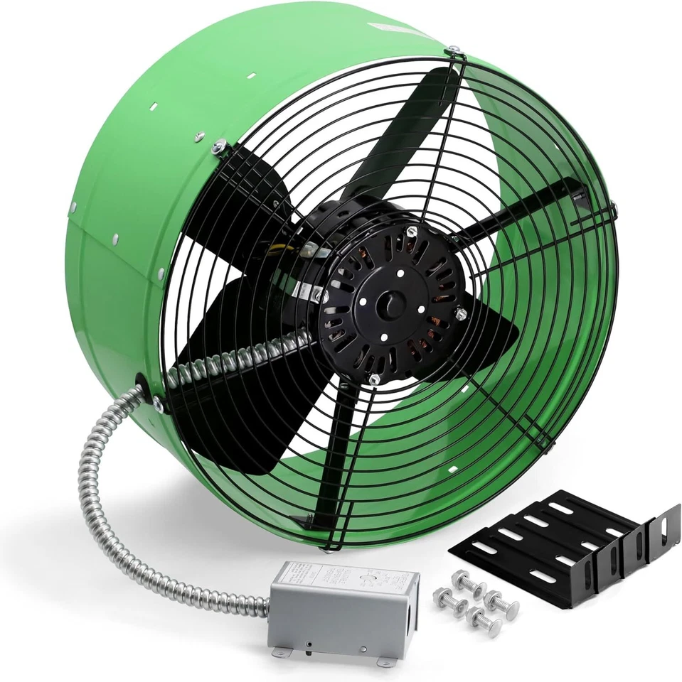 Ventilador de montaje a dos aguas de 15 pulgadas 1650 CFM ventilador de escape ático con termostato ajustable Foto 2 de 4