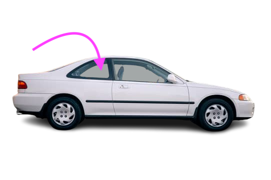 Fits: 1990-1993 Honda Accord 2D Coupe Passenger Side Right Quarter