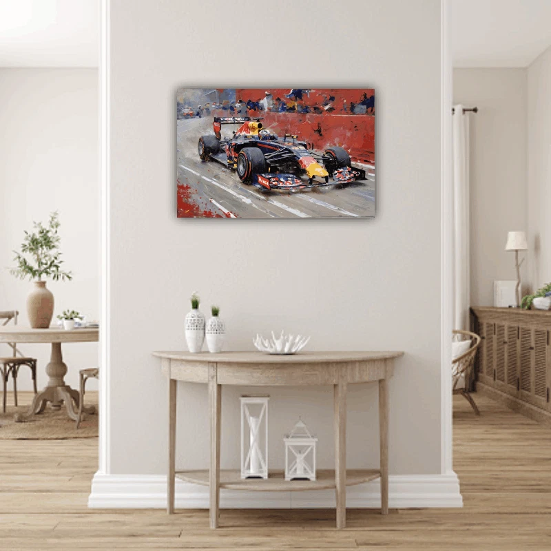 F1 Racing Modern Art Printed Canvas Picture Wall Art Framed Ready To Hang - Image 4 of 4