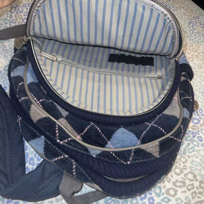 Vintage Rare Grey Blue Juicy Couture Backpack Purse Bag  display picture 2