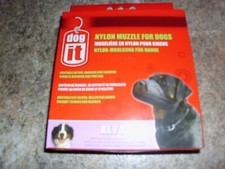 dog it NYLON MUZZLE for Dogs, XL, New