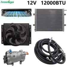 DC​​ 12V Electric Underdash Air Conditioner Kit 12000BTU Heat&Cool for Truck Cab