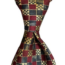 Paul Stuart New York Tie 100% Silk EUC 3.75”x57” Geometric EUC Made In USA