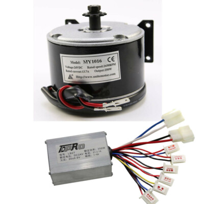 24V 250W Electric Brush Motor + Speed Controller for Go Kart Scooters e-Bike ATV