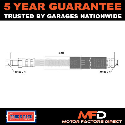 Fits Ford Scorpio 2.0 2.3 2.5 TD 2.9 Brake Hose Front Borg & Beck