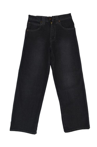 Boy Wide Leg jeans Solid Eagle blue jeans Black sandblast 100% Cotton size 8-16 - Picture 2 of 3
