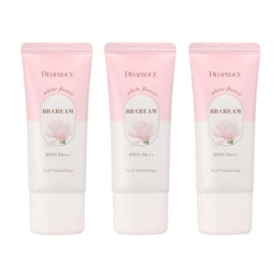 Deoproce White Flower BB Cream No.21 Natural Beige 30g*3Pcs - FREE SHIPPING