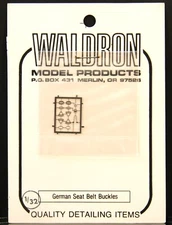 W.M.P., GERMAN SEAT BELT BUCKLES, 1/32nd, EP/PHOTO-ETCHED BRASS, RARE, NOS