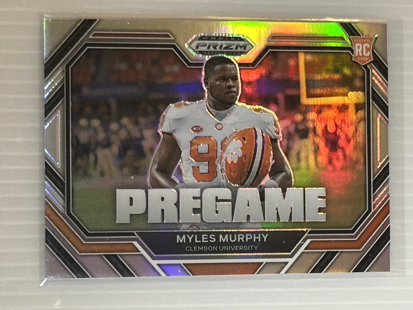 Myles Murphy 2023 Panini Prizm Draft Picks Pregame Silver Prizm RC SP #PG-14