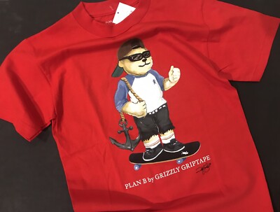 **Rare** Plan B x Grizzly Limited Edition Pro Ryan Sheckler Skate Tee Size Small