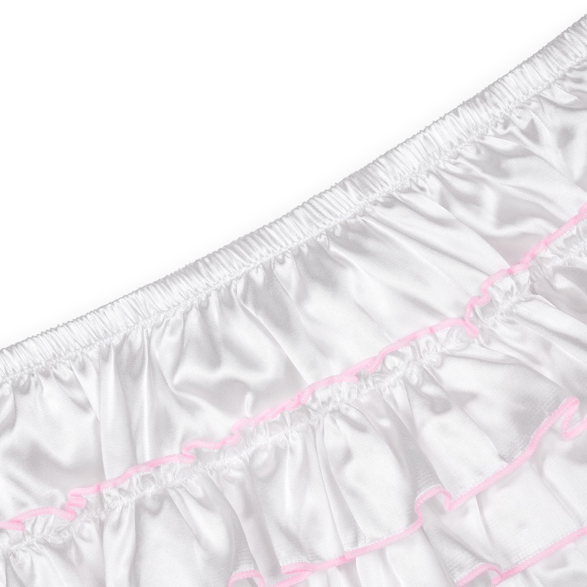 Lingerie Kant Satini Sissy Frilly Ruche Kant Zijdeachtig Satijn - Main Image