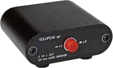 M1 2 in 1 Out 3.5Mm Stereo Audio Switch Aux Switcher Speaker