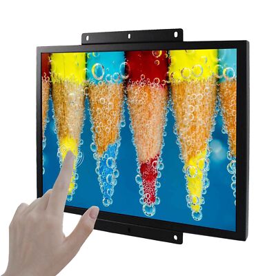 19'' 1280x1024 Industrial Resistive Touch LCD Monitor HD VGA DVI Input Port
