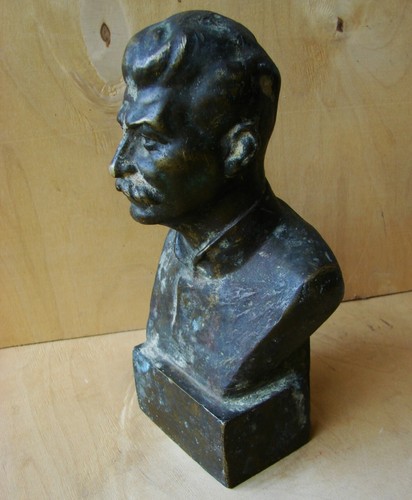 Ukrainian Soviet USSR bronze bust sculpture I. STALIN statue communist metal - Picture 2 of 12