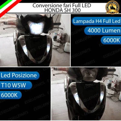 ELT KIT A LED HONDA SH 300 2006-2010 ANABBAGLIANTE ABBAGLIANTE H4 POSIZIONE T10