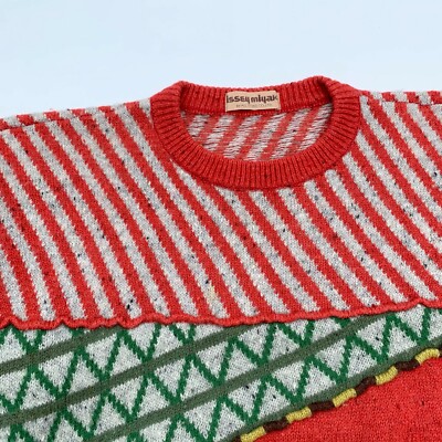 Issey Miyake 1980's Geometric Knit Sweater Vintage Mens | eBay Issey Miyake 1980's Geometric Knit Sweater Vintage Mens | eBay