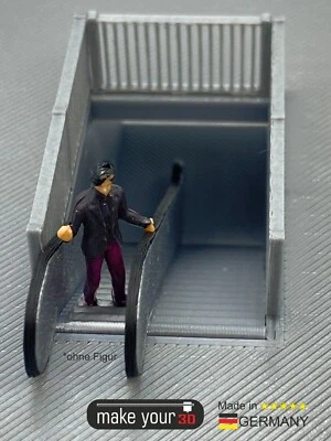MAKEYOUR3D H0 1:87 Unterführung Bahnsteigunterführung Treppe mit Rolltreppe