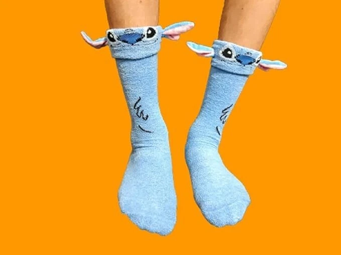 Disney Stitch 3D Ladies Slipper Socks Cosy Warm Winter Gripper Bed Socks Gift - Image 2 of 4