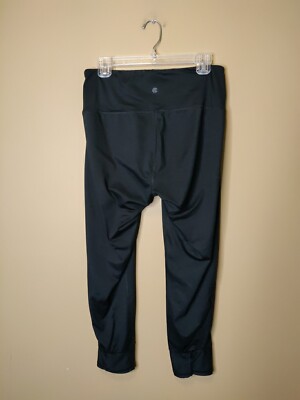 Champion women L? 29''W x 25''I leggings black unique leg ends small inside pocket