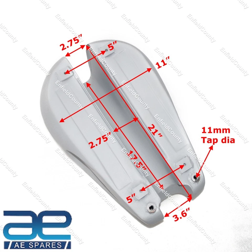 Se adapta a tanque de combustible de gasolina Triumph 6t Thunderbird años 50 con tapa y parrilla S2u Foto 4 de 4