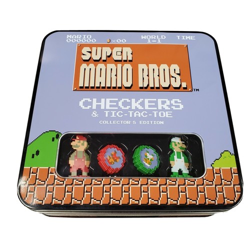 Super Mario Checkers & Tic Tac Toe Collector's Game Set - Hobbies e