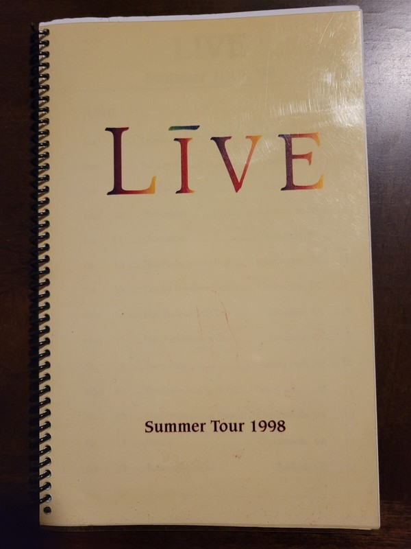1998 LIVE -tour itinerary- NOT SOLD TO THE PUBLIC
