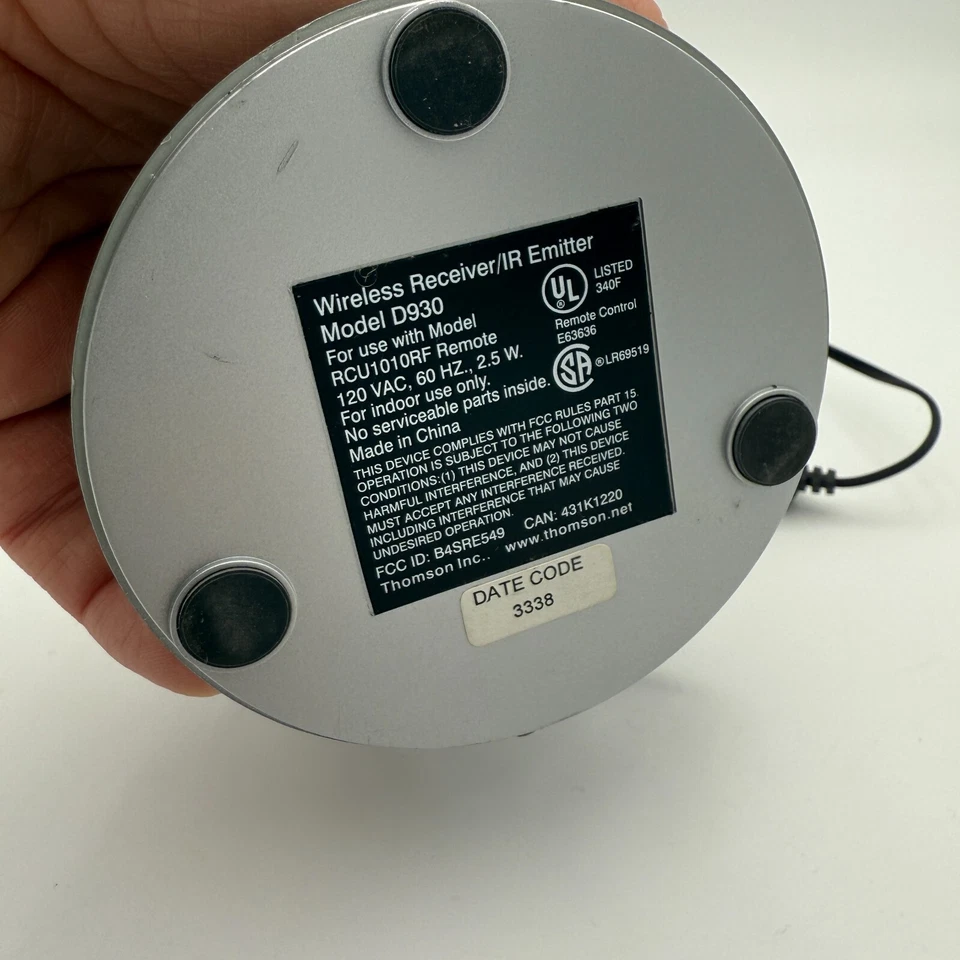 RCA IR Sensor Wireless Receiver Emitter Model D930 NOT TESTED - Image 4 of 4