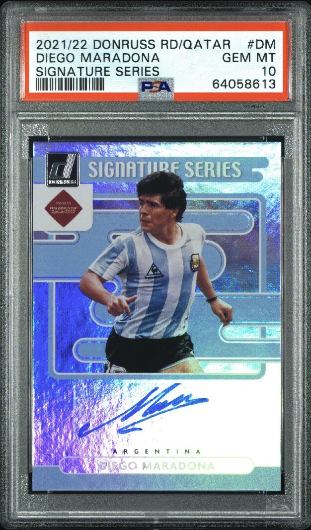 DIEGO MARADONA 2021-22 DONRUSS QATAR SP AUTO PSA 10 GEM MINT DIEGO MARADONA 2021-22 DONRUSS QATAR SP AUTO PSA 10 GEM MINT