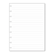 For Happy Planner Classic+ Refill paper 7"x9-1/4" LINED / NOTES 9 RING 50 Sheets