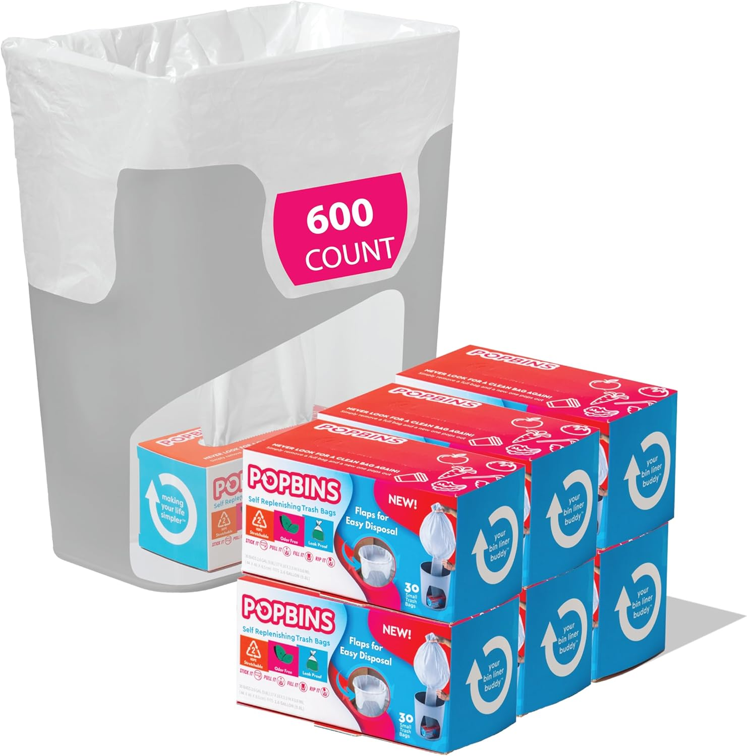 Small Clear Trash Bags for Bathroom Bins and Bedroom Garbage Cans