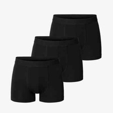Bread and Boxers Organic Cotton Stretch Boxer Briefs 3 Pack Black XL