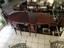 thomasville dining table with 6 chairs and 2 leaves. multi-use beautiful set!!!