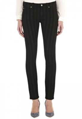 Skinny Jeans Mih Breathless Tonal Stripe Jeans  Black Color