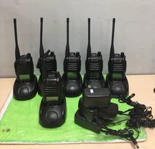 PARTS! (6) Diga-Talk D2-100U 450-512 MHz Two-Way Radio W/CHARGERS & ANTENNAS