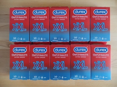 Durex Gefühlsecht Extra Gross XXL Kondome (100x Brandneu)