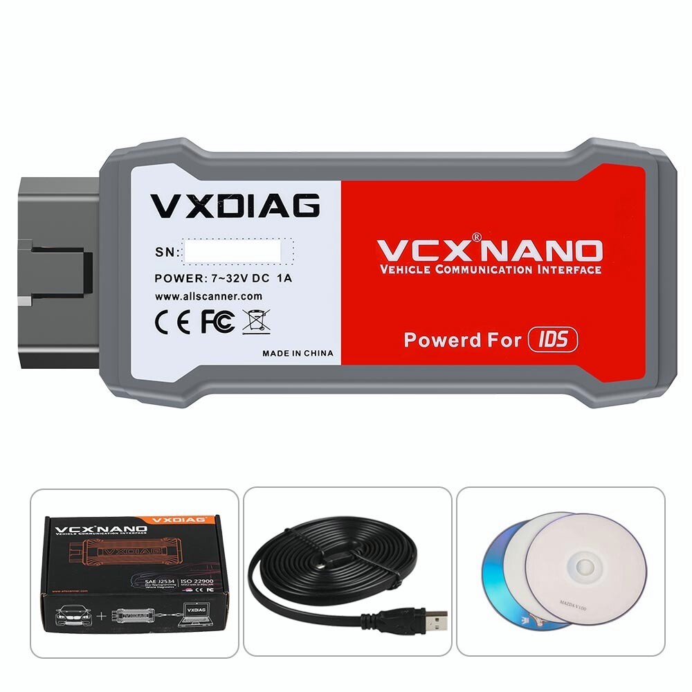 VXDIAG VCX NANO OBD2 for Ford/Mazda 2 in 1 with IDS V129