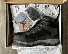 NORTIV 8 Men’s Waterproof Steel Toe Boots Slip Resistant Size US 9 Wide